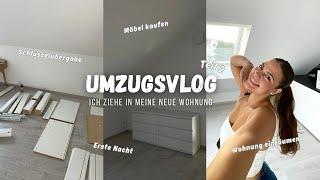 UMZUGSVLOG Teil 2 Möbel bestellen, schlüsselübergabe, Umzugstag, Kisten auspacken, erste Nacht 