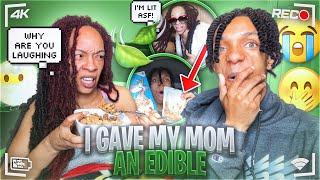 I GAVE MOM AN EDIBLE WITHOUT HER KNOWING TO GET HER REACTION**SUPER FUNNY**
