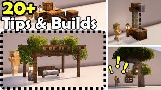 20+ Small Outdoor Builds & Tips To IMPROVE Your BUILDING In Minecraft!!!