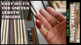 Adjustable dowel-making jig part 2 (My table saw bit me)