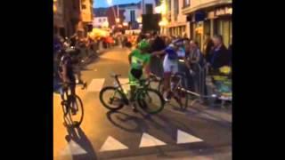 A bit too enthusiastically wheelie of Peter Sagan in Aalst