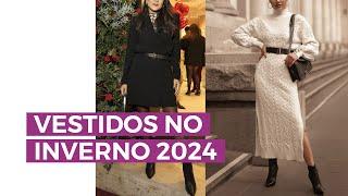 Como usar vestido sem passar frio no inverno 2024 | Camila Gaio