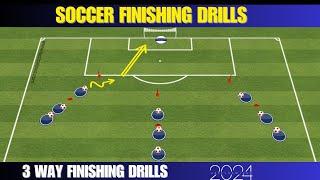 Soccer Finishing Drills / 3 Way finishing drills(2024)