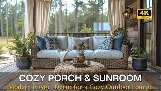 Elevate Your Porch & Sunroom: Modern Rustic Chic Decor Trends for a Cozy Outdoor Lounge