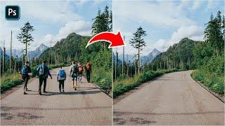 The BEST Way To Remove People or Anything From Photo - Photoshop Tutorial