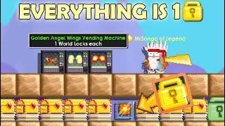 Selling GACHA for 1WL on GrowTopia (THEY GOT GHC) | WORLD CHEAPEST SHOP!! OMG!! | GrowTopia