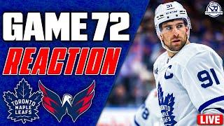 Maple Leafs vs Washington Capitals LIVE POST GAME | Game 72 REACTION