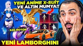 İLK ÖZEL ANİMASYONLU ANİME X-SUİT VE ALTIN MUMYA X-SUİT!!  YENİ LAMBORGHINI ARABALAR! | PUBG MOBILE