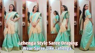 Lehenga Style Saree Draping | Turned Saree Into Lehenga| Kaveri Kotadia #sareedraping #kaverikotadia