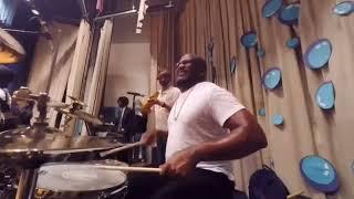 Jamaican Music Ambassador Wayne Great Wall Fletcher Shelling it on Drums