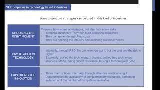 Strategic actions for technology based industries (SMI 8.6)