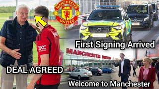 Police Escorts New manchester united signing to Carrington ahead of January Transfer | Deal complete