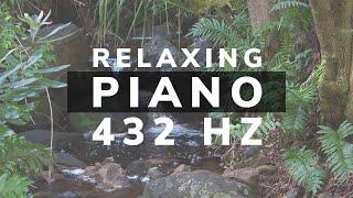 Relaxing Piano 432 HZ - Soothing Water Sounds and Piano Music