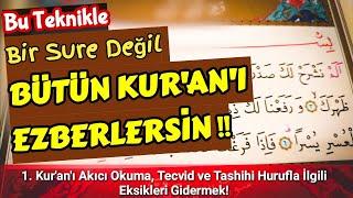 KUR'AN (Sayfa, Sure, Ayet) EZBERİ Nasıl Yapılır? - DENENMİŞ MÜKEMMEL EZBER TEKNİĞİ !!