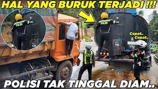 GAWAT !!! Hal Buruk Terjadi, Polisi Tak Tinggal Diam Langsung Naik Ke Atas Truk di Sitinjau Lauik