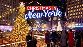 NEW YORK Christmas Walk - Holiday Season in Manhattan - Walking Tour 4K