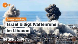 heute journal vom 26.11.2024 Israel billigt Waffenruhe, G7-Treffen in Italien