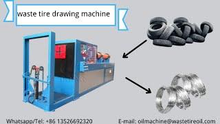 Low cost steel wire from waste tires drawing machine testing video