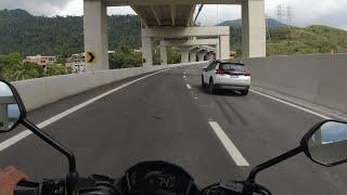 Inaugurando de moto o contorno sul da rodovia dos tamoios  sentido Caraguatatuba - Sp