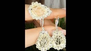Лимонный кварц, хризолиты  12500рр.18 #лимонныйкварц #хризолит #сереброталанд