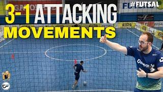 FUTSAL 3-1 ATTACKING MOVEMENTS - Formasi Futsal Attack 3-1