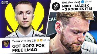 OFFICIAL: ROPZ JOINS VITALITY FOR FREE! FALCONS' NEW ROSTER TO FEATURE NIKO AND MAGISK?