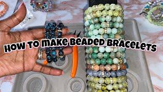 HOW TO MAKE BEADED BRACELETS | BRACELET MAKING TUTORIAL | No Needle Needed