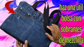 Reciclaje divertido: haz un bolso con un jean usado, como reutilizar un vaquero reciclaje fácil