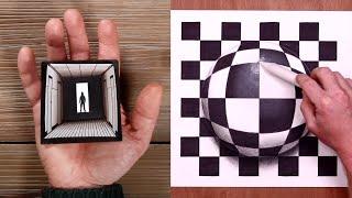 How to Draw - Easy 3D Perspective Illusion Art