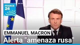 Emmanuel Macron: "La paz no puede ser la capitulación de Ucrania" • FRANCE 24 Español