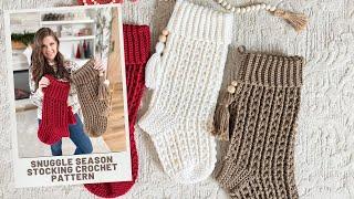 Snuggle Season Crochet Stocking - Textured Crochet Stocking Tutorial