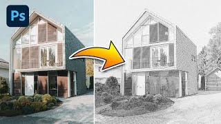 How to Turn a Building Photo into a Realistic Pencil Sketch in Photoshop