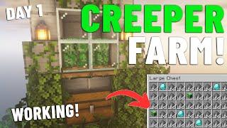 Minecraft Creeper Farm 1.21 Tutorial Easy and Efficient Gunpowder Farm