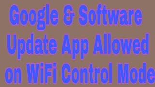 Google & Software Update App Allowed on WiFi Control Mode