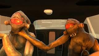 Two vortigaunts in a car [SFM]