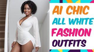 AI Chic all white fashion outfits #confidence #blackwoman