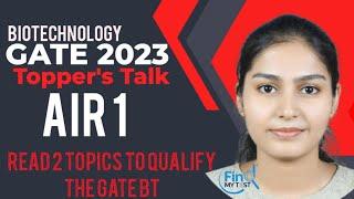 GATE AIR 1 #biotechnology | Honest #interview with Aishwarya | Exam Tips by #gate2023 Topper