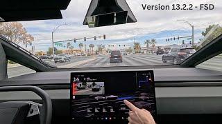 Cybertruck - Supervised Full Self Driving | Version 13.2.2 - City Streets Las Vegas