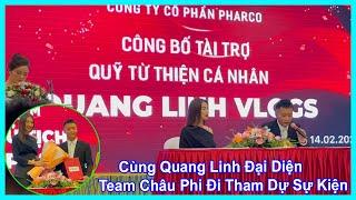 Cùng Quang Linh Đại Diện Team Châu Phi Tham Gia Lễ Kí Kết Với Nhãn Hàng Adopt Của Hoa Hậu Thuỳ Tiên