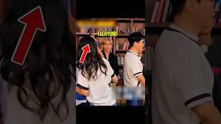 Taehyung's Reaction When He Was Teased By Woman!!  #bts #taehyung #kpop