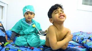 الدكتورة لمار تعالج أنس من الألم !! The doctor helps Anas from his pain