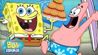 Bob Esponja | Churrasco de Verão do Hambúrguer de Siri em Bob Esponja!  | 25 Minutos | Português