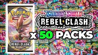 50 Pokemon Rebel Clash Booster Pack OPENING!