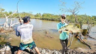 Land Based Barramundi Fishing Remote Australia