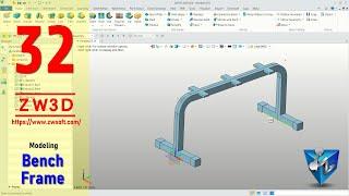 ZW3D 2020 Modeling Bench Frame Tutorial For Beginner