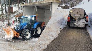 Snow plow action in Tyrol!The Alps in winter! #alps #austria #winter #asmr #viral