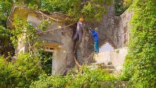 Clean Abandoned House Full transformation Cut overgrown grass to clean the garden - Relax your brain