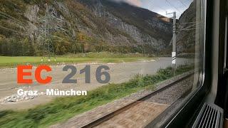 ÖBB Eurocity journey from Graz (AUT) to Munich (GER) | EC 216 Mitfahrt