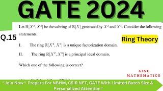 GATE 2024 Mathematics Solutions | Q15: Unique Factorization in Polynomial Rings