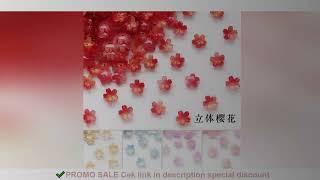 30pcs 10MM Colorful Small Sakura Lampwork Beads Flower Crystal Glass Beads For Earring Jewelry Makin